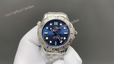 Omega Seamaster 300m 2824 Movement 42mm Blue/Black Face Titanium Bezel Watch
